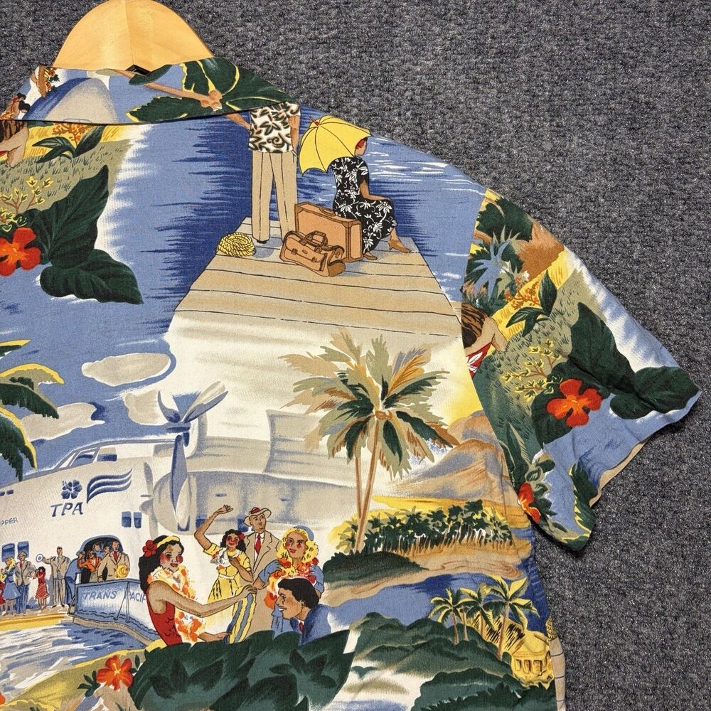 Vintage Reyn Spooner Shirt Men M Hawaiian Print Rayon Button Up Beach Vacation. - Picture 11 of 12